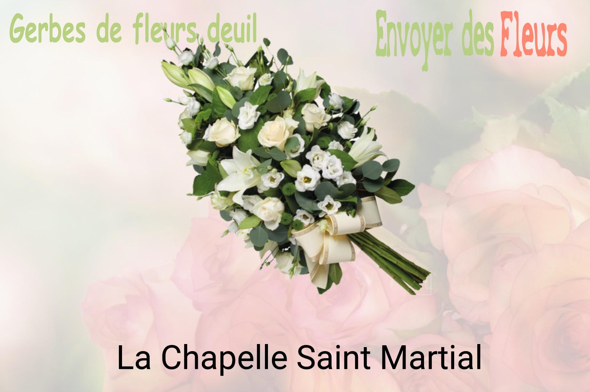 Gerbe de fleurs de deuil livrée à La Chapelle-Saint-Martial